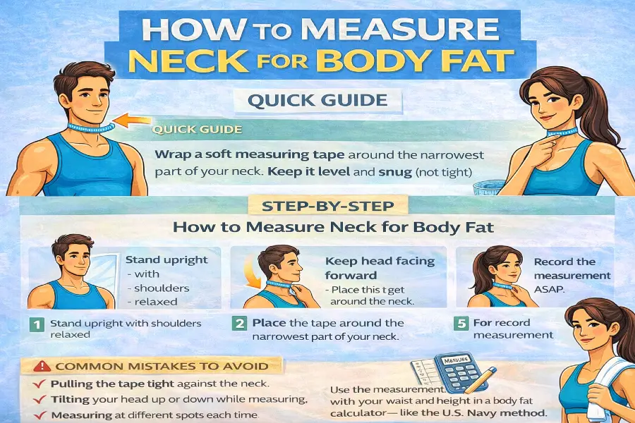 How to measure neck for body fat by calculators.fit