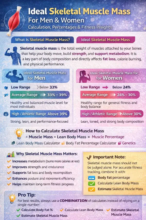 Ideal Skeletal Muscle Mass Range for Men Women
