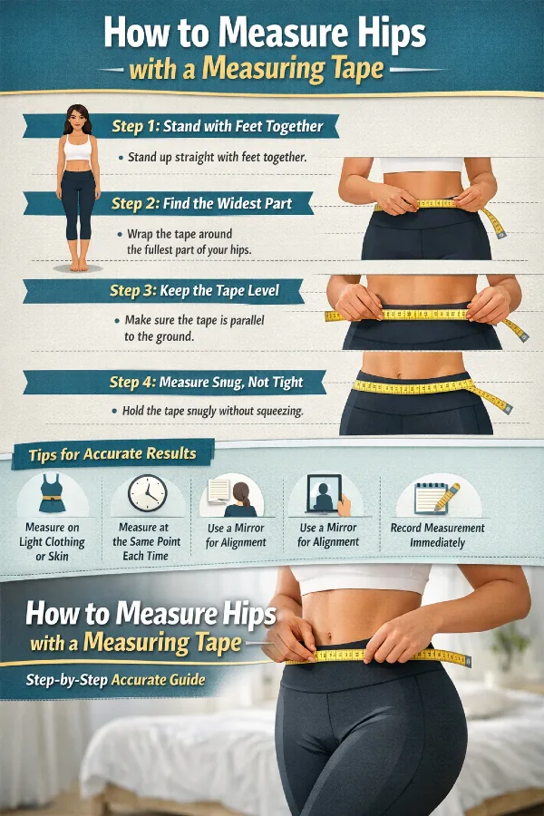 Step by Step Guide on How to Measure Hips with a Measuring Tape